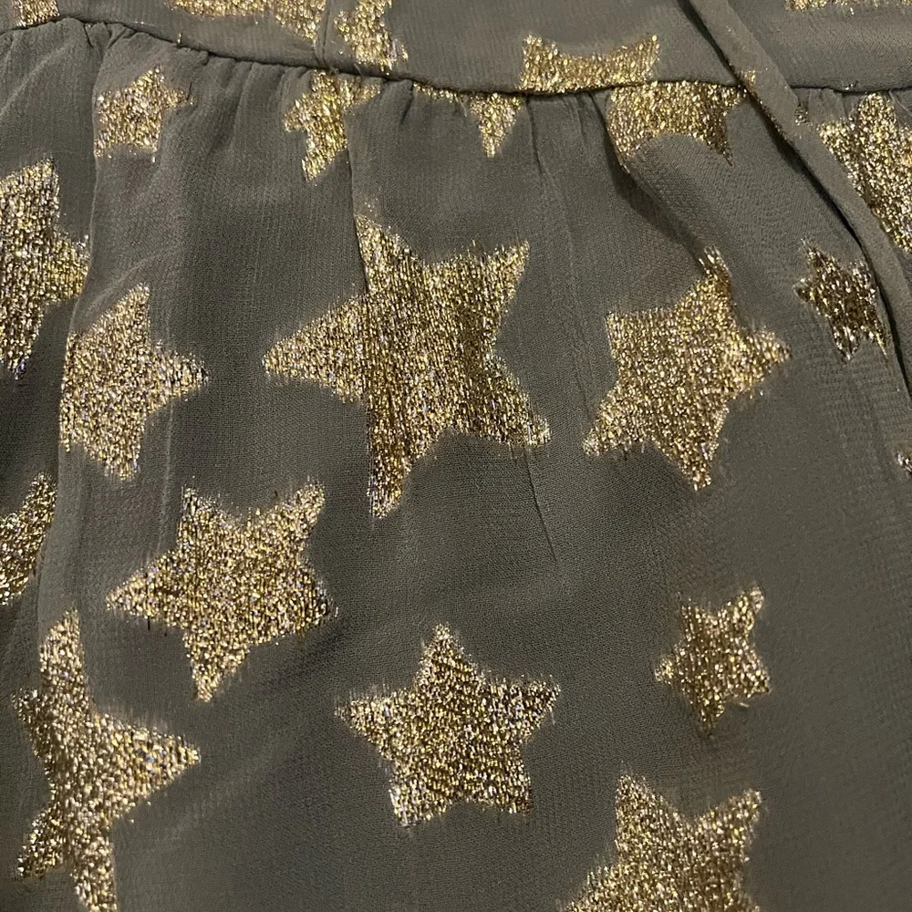 LOFT Shimmer Gold Star Dress - Picture 4 of 6